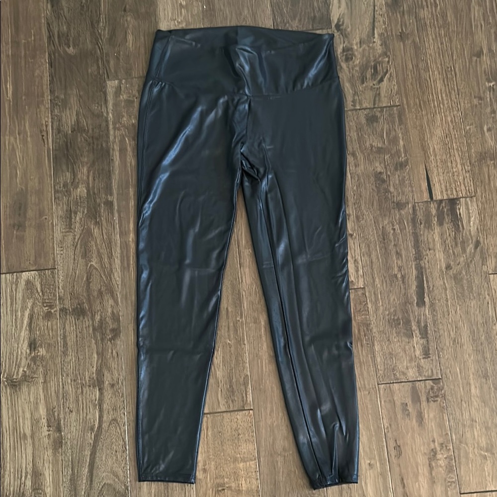 Time and Tru Black Faux Leather Pants